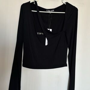 I am Gia Silene top in black